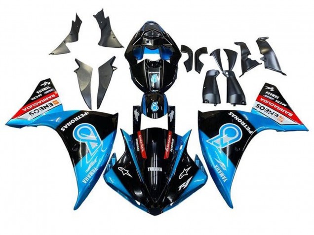 2009-2011 Yamaha YZF 1000 R1 Motorcycle Fairings - Black Light Blue Red Petronas Australia