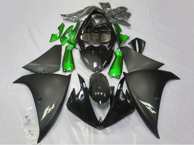 2009-2011 Yamaha YZF 1000 R1 Motorcycle Fairings - Glossy Black Matte Black Green Australia