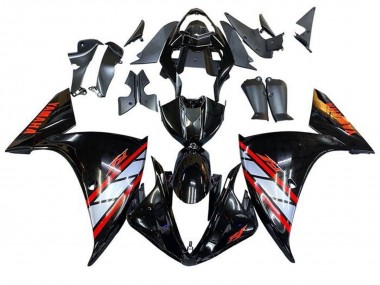Affordable 2009-2011 Yamaha YZF 1000 R1 Motorcycle Fairings - Glossy Black Silver Red Stripe Australia