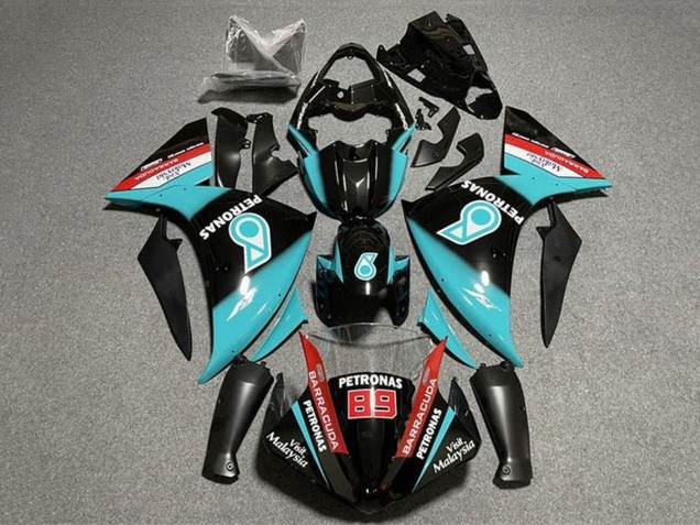 2009-2011 Yamaha YZF 1000 R1 Motorcycle Fairings - Glossy Black Light Blue Red Petronas Australia