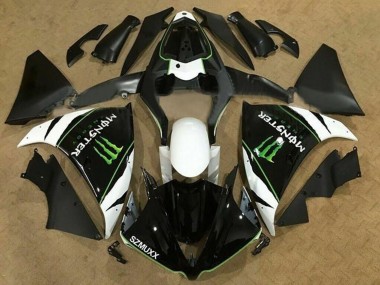 Affordable 2009-2011 Yamaha YZF 1000 R1 Motorcycle Fairings - White Black Green Monster Energy Australia