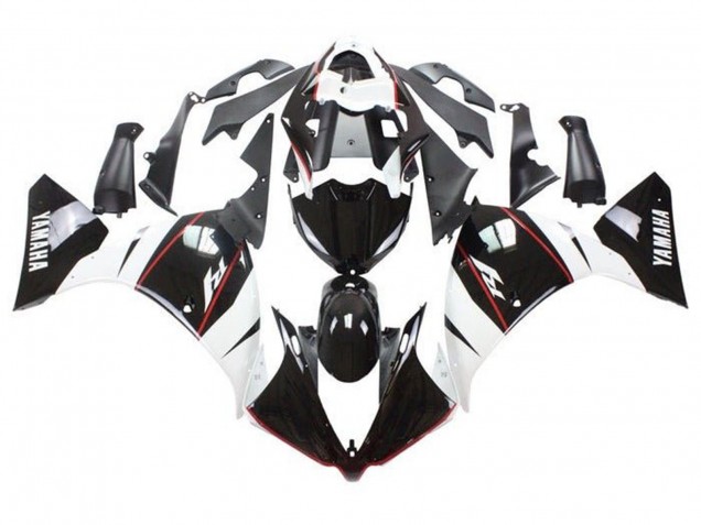 2009-2011 Yamaha YZF 1000 R1 Motorcycle Fairings - White Black Red Stripe Australia