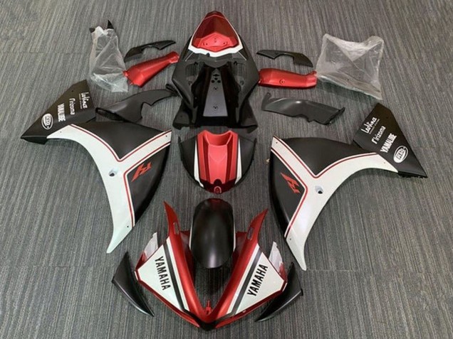 2009-2011 Yamaha YZF 1000 R1 Motorcycle Fairings - White Red Matte Black Australia