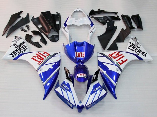 2009-2011 Yamaha YZF 1000 R1 Motorcycle Fairings - White Blue Red Fiat Australia