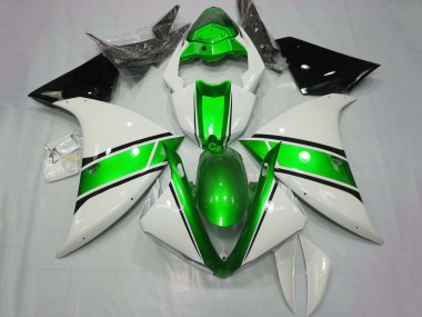Affordable 2009-2011 Yamaha YZF 1000 R1 Motorcycle Fairings - White Metallic Green Black Australia