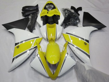 Affordable 2009-2011 Yamaha YZF 1000 R1 Motorcycle Fairings - White Yellow Matte Black Australia