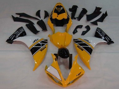Affordable 2009-2011 Yamaha YZF 1000 R1 Motorcycle Fairing - Yellow White Black Stripe Australia