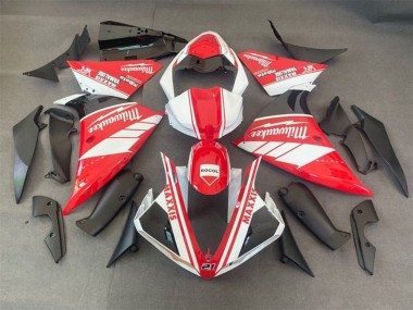 Affordable 2012-2014 Yamaha YZF 1000 R1 Motorcycle Fairings - White Red Milwaukee Rocol Maxxis Australia