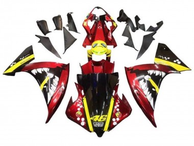 Affordable 2012-2014 Yamaha YZF 1000 R1 Motorcycle Fairings - Red Yellow Black Shark Australia