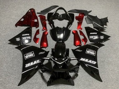 Affordable 2012-2014 Yamaha YZF 1000 R1 Motorcycle Fairings - Glossy Black Red White GYTR Yamalube QHLINS Australia