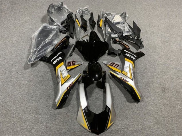 2015-2019 Yamaha YZF 1000 R1 Motorcycle Fairings - Silver Yellow Glossy Black Australia