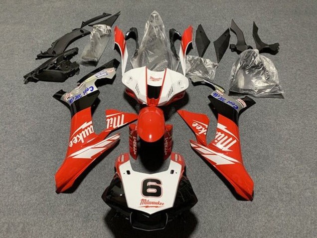2015-2019 Yamaha YZF 1000 R1 Motorcycle Fairings - White Red Black Milwaukee Australia