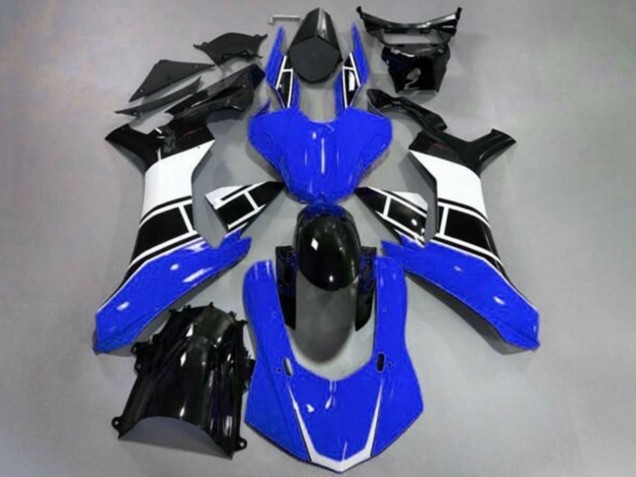 2015-2019 Yamaha YZF 1000 R1 Motorcycle Fairing - Blue White Glossy Black Australia