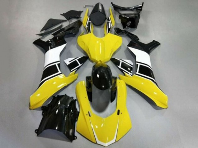 2015-2019 Yamaha YZF 1000 R1 Motorcycle Fairing - Yellow White Black Australia