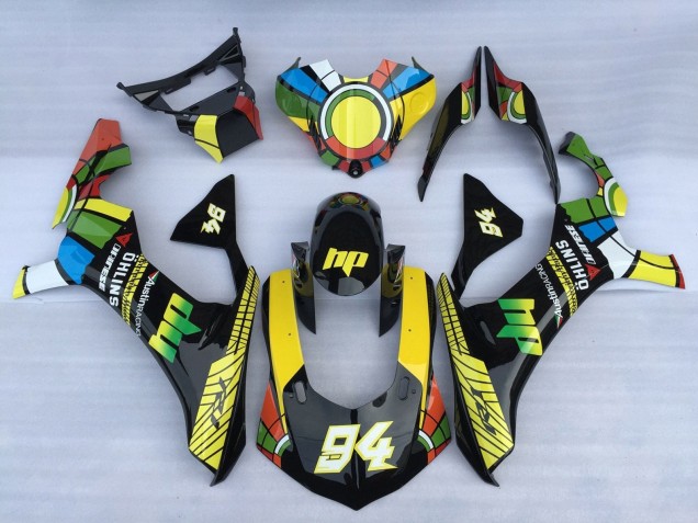 2015-2019 Yamaha YZF 1000 R1 Motorcycle Fairings - White Blue Green Yellow Red Color Wheel 94 Australia