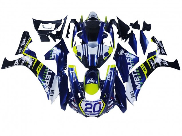 2020-2025 Yamaha YZF 1000 R1 Motorcycle Fairings - White Blue Yellow Black Australia