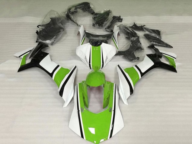 2020-2025 Yamaha YZF 1000 R1 Motorcycle Fairing - White Green Glossy Black Australia