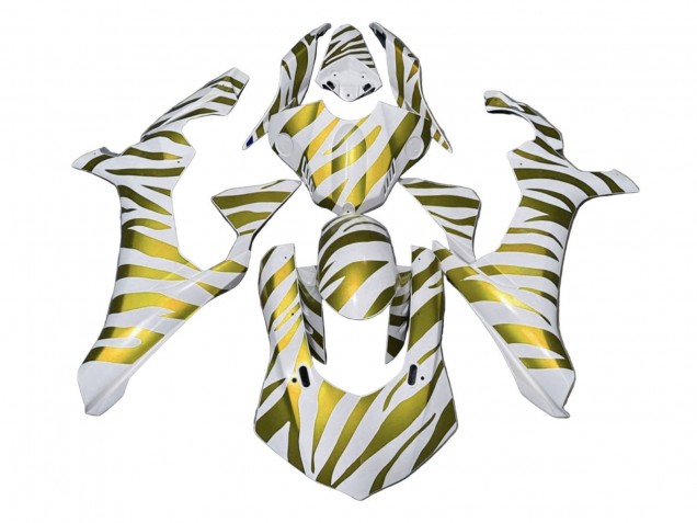 2020-2025 Yamaha YZF 1000 R1 Motorcycle Fairings - White Gold Zebra Australia