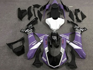 Affordable 2020-2025 Yamaha YZF 1000 R1 Motorcycle Fairings - Purple White Glossy Black Sam Australia