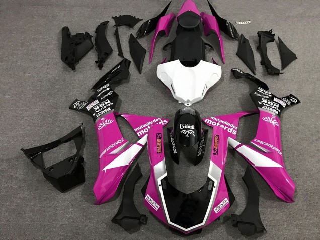 2020-2025 Yamaha YZF 1000 R1 Motorcycle Fairings - Pink White Glossy Black Sam Australia