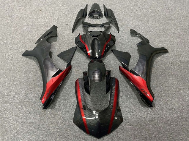 2020-2025 Yamaha YZF 1000 R1 Motorcycle Fairings - Faux Carbon Fiber Red Australia