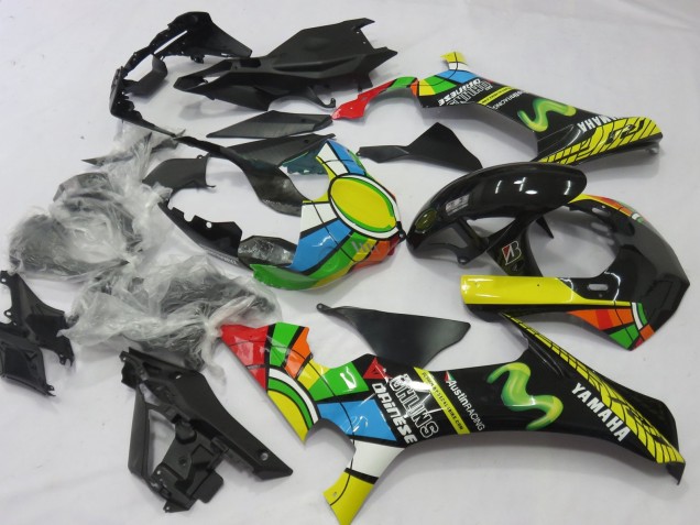 2020-2025 Yamaha YZF 1000 R1 Motorcycle Fairings - White Blue Green Yellow Red Black Color Wheel MoviStar Australia