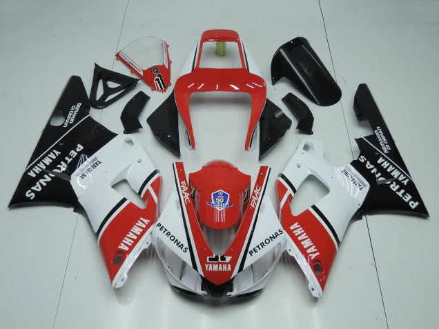 1998-1999 Yamaha YZF 1000 R1 Motorcycle Fairings - Red White Glossy Black Petronas Yamalube Australia