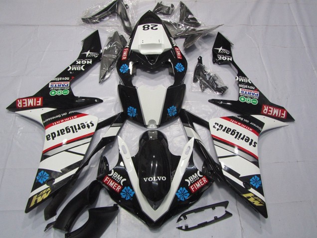 2007-2008 Yamaha YZF 1000 R1 Motorcycle Fairings - Glossy Black White Red Blue Volvo Sterilgarda Fimer Australia