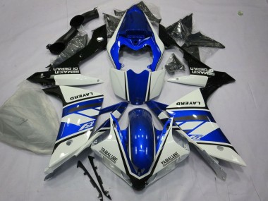 Affordable 2007-2008 Yamaha YZF 1000 R1 Motorcycle Fairings - White Blue Black Layerd Australia