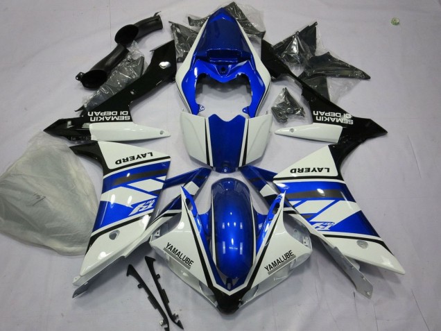 2007-2008 Yamaha YZF 1000 R1 Motorcycle Fairings - White Blue Black Layerd Australia
