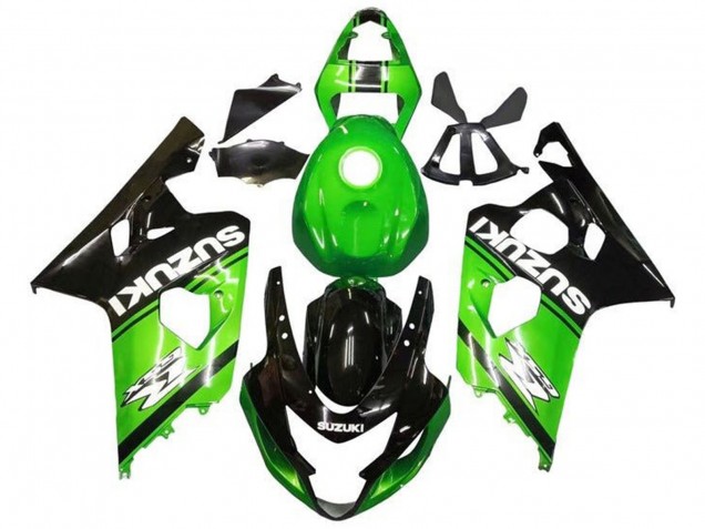 2004-2005 Suzuki GSXR 600 / GSXR 750 Motorcycle Fairings - Green Black White Australia