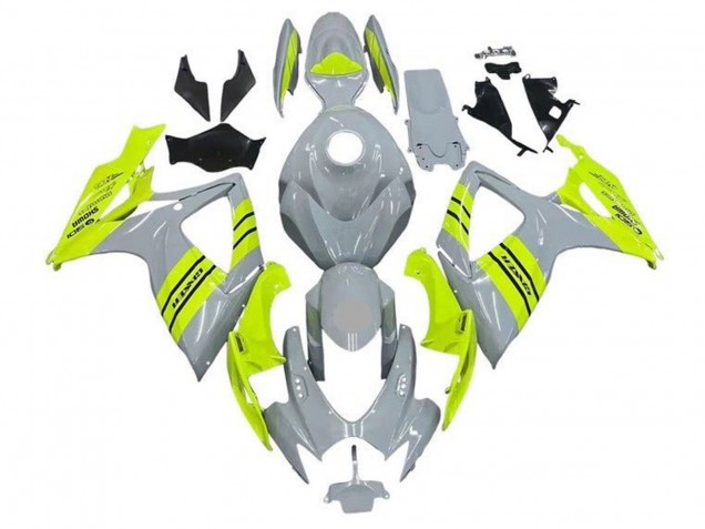 2006-2007 Suzuki GSXR 600 / GSXR 750 Motorcycle Fairings - Grey Neon Yellow Australia