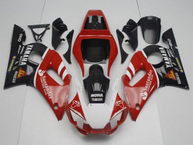 Affordable 1998-2002 Yamaha YZF R6 Motorcycle Fairings - Red White Black Motul Santander Australia