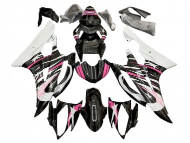 Affordable 2006-2007 Yamaha YZF R6 Motorcycle Fairings - White Pink Black Star Flame Australia