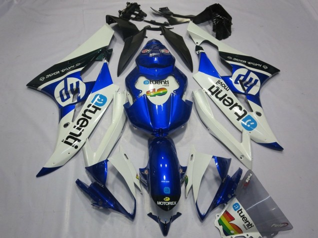 2006-2007 Yamaha YZF R6 Motorcycle Fairings - White Blue Black Australia