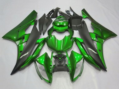 Affordable 2006-2007 Yamaha YZF R6 Motorcycle Fairings - Green Matte Black Australia