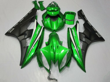 Affordable 2006-2007 Yamaha YZF R6 Motorcycle Fairings - Green White Matte Black Australia