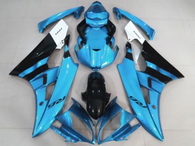 Affordable 2006-2007 Yamaha YZF R6 Motorcycle Fairings - White Light Blue Black Australia