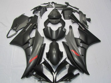 Affordable 2006-2007 Yamaha YZF R6 Motorcycle Fairings - Matte Black Red Decals Australia