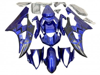 Affordable 2006-2007 Yamaha YZF R6 Motorcycle Fairings - Blue Matte Black Australia