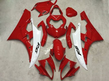 Affordable 2006-2007 Yamaha YZF R6 Motorcycle Fairing Kits - White Red Australia