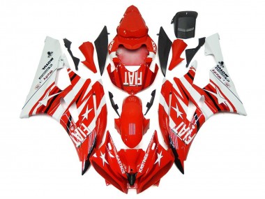 Affordable 2006-2007 Yamaha YZF R6 Motorcycle Fairings - White Red Fiat Star Michelin Motul Australia