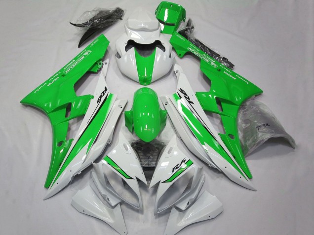 2006-2007 Yamaha YZF R6 Motorcycle Fairings - White Green Australia