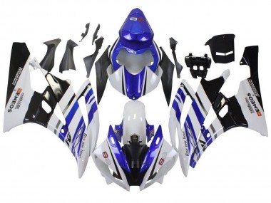 Affordable 2006-2007 Yamaha YZF R6 Motorcycle Fairings - White Blue Black ENEOS Yamalube Australia
