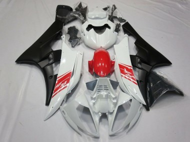Affordable 2006-2007 Yamaha YZF R6 Motorcycle Fairings - White Red Matte Black Australia