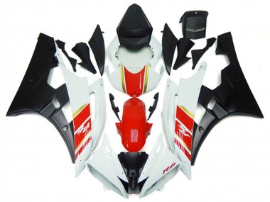 Affordable 2006-2007 Yamaha YZF R6 Motorcycle Fairings - White Red Gold Matte Black Australia