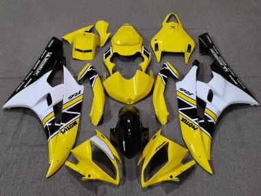 Affordable 2006-2007 Yamaha YZF R6 Motorcycle Fairings - Yellow White Glossy Black Motul Michelin Australia