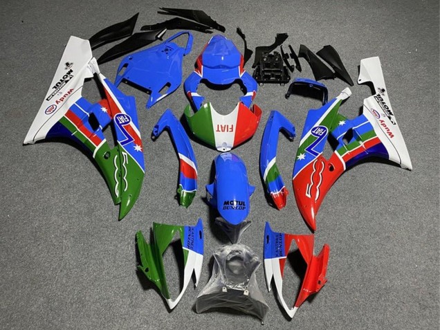 2008-2016 Yamaha YZF R6 Motorcycle Fairings - White Blue Green Red Fiat Dunlop Motul Michelin Australia