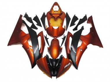 Affordable 2008-2016 Yamaha YZF R6 Motorcycle Fairings - Orange Matte Black Australia