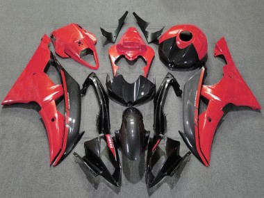 Affordable 2008-2016 Yamaha YZF R6 Motorcycle Fairings - Red Black Carbon Fiber Style Australia